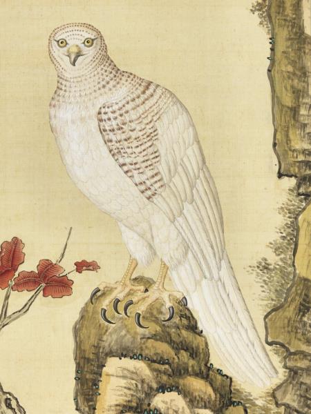 清艾啟蒙畫白鷹　軸