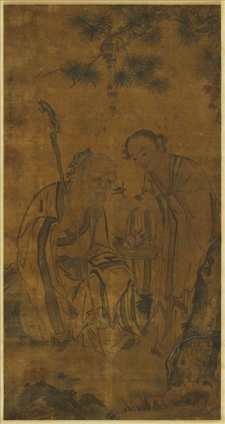 清葉良揆採芝圖　軸