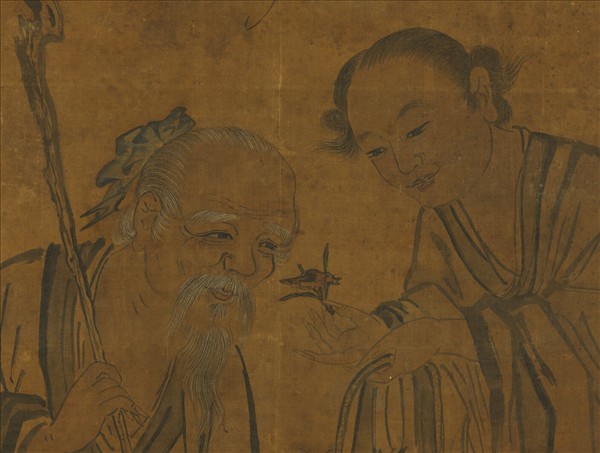 清葉良揆採芝圖　軸