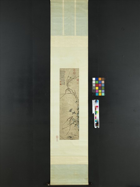 明朱先草蟲　軸