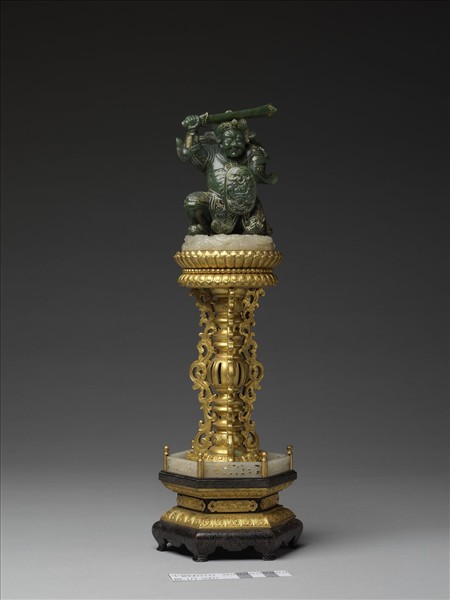 銅鍍金嵌碧玉七政寶-武將