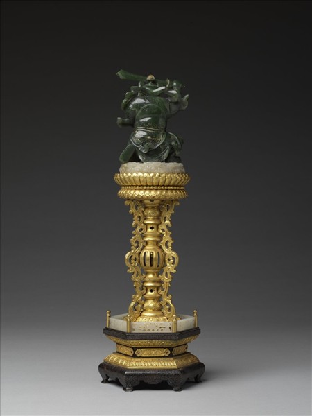 銅鍍金嵌碧玉七政寶-武將