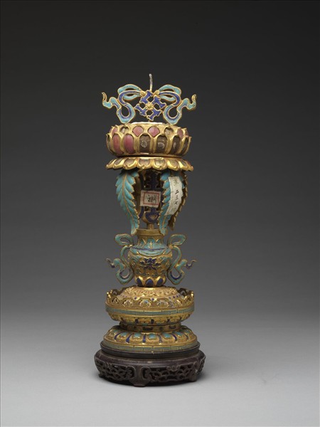 銅鍍金嵌料石八寶