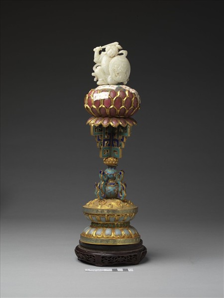 銅鍍金嵌玉七政寶（武將）