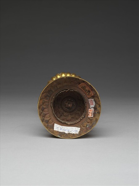 銅鍍金嵌青金石及填料七政寶（寶馬）