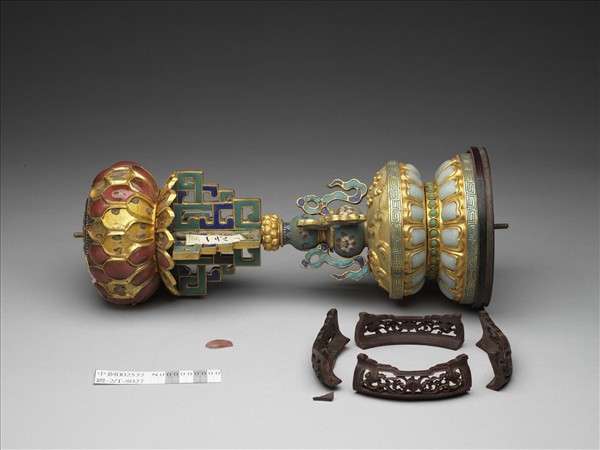 銅鍍金嵌玉七政寶