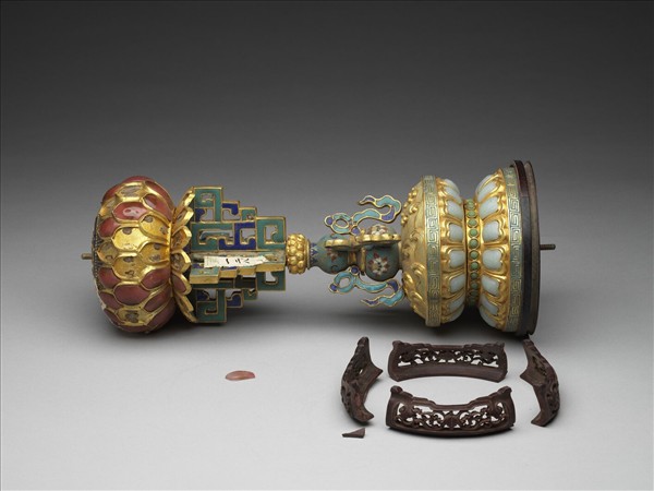 銅鍍金嵌玉七政寶