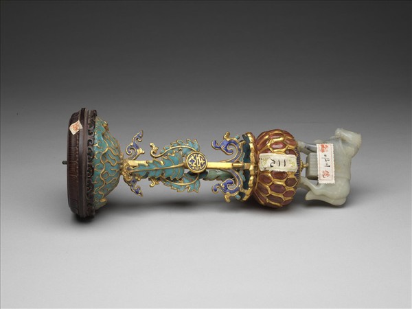 銅鍍金嵌玉七政寶（寶馬）