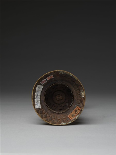 銅鍍金嵌青金石及填料七政寶（玉女）