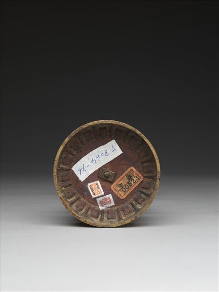 銅鍍金嵌玉及填料八寶（盤長）