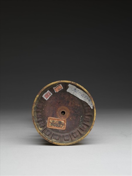 銅鍍金嵌玉及填料八寶（法輪）