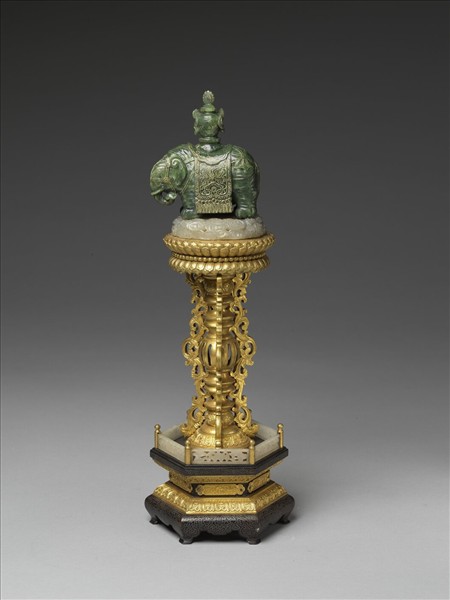 銅鍍金嵌碧玉七政寶-寶象