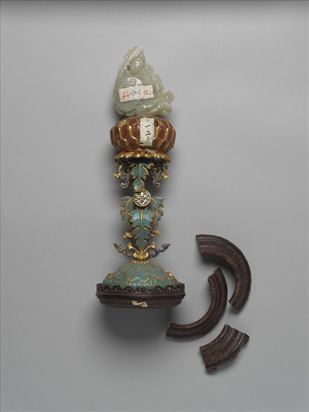 銅鍍金嵌玉七政寶（武將）