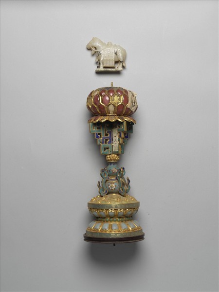 銅鍍金嵌玉七政寶（寶馬）