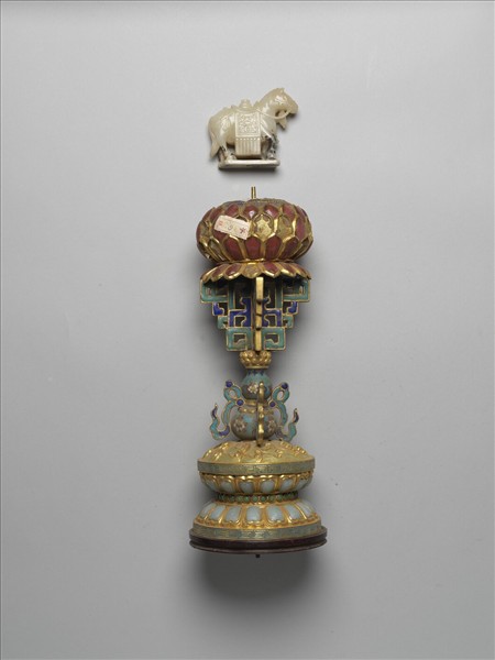 銅鍍金嵌玉七政寶（寶馬）