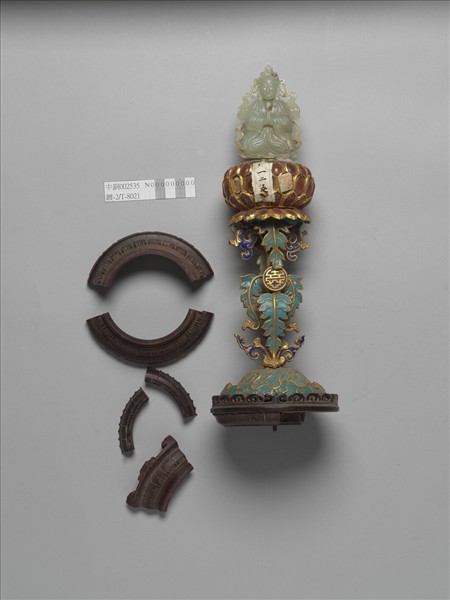 銅鍍金嵌玉七政寶（財臣）