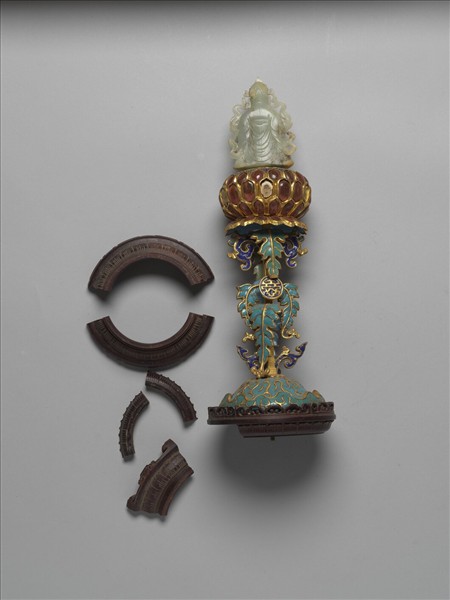 銅鍍金嵌玉七政寶（財臣）