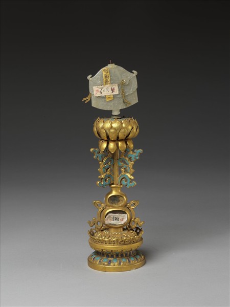 銅鍍金嵌玉及填料八寶（華蓋）