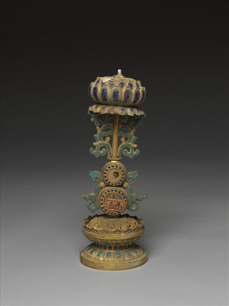 銅鍍金嵌玉及填料八寶