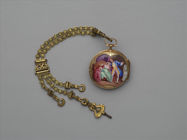 西洋畫琺瑯人物懷錶