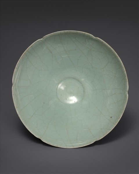 官窯 青瓷葵口碗