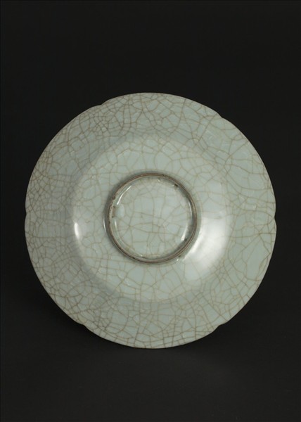 官窯 青瓷葵口盤