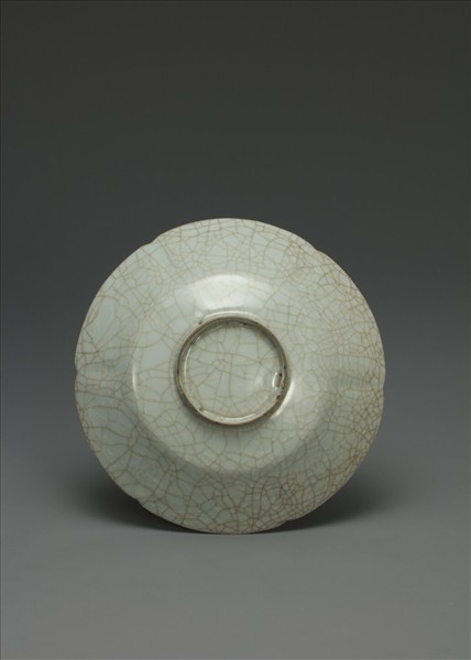 官窯 青瓷葵口盤