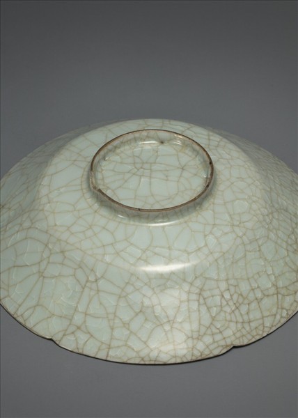 官窯 青瓷葵口盤