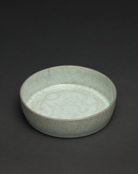 官窯 青瓷印花龍紋洗