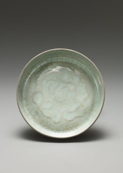 官窯 青瓷印花龍紋洗