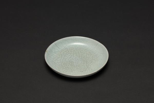 汝窯 青瓷碟「丙蔡」銘