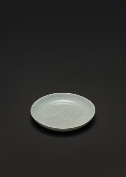 汝窯 青瓷碟「丙蔡」銘