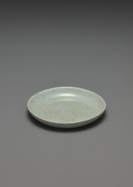 汝窯 青瓷碟「丙蔡」銘