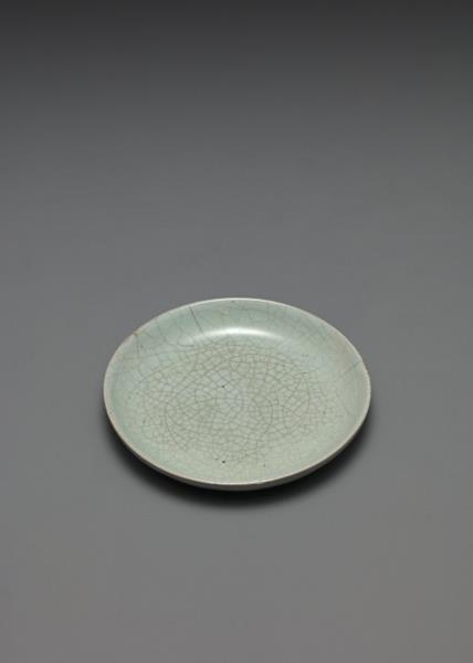 汝窯 青瓷碟「丙蔡」銘