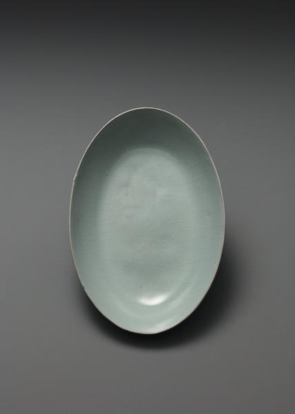 汝窯 青瓷橢圓小洗