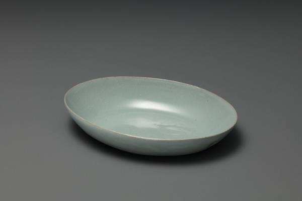 汝窯 青瓷橢圓小洗