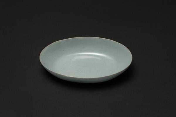 汝窯 青瓷橢圓小洗