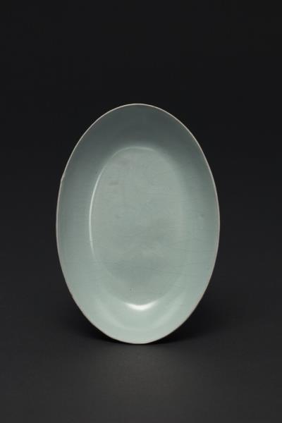 汝窯 青瓷橢圓小洗