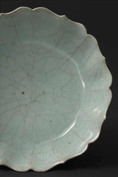 官窯 青瓷菱花式洗