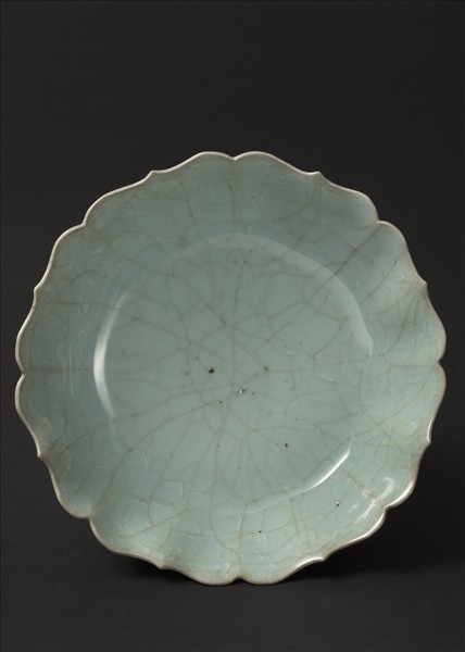 官窯 青瓷菱花式洗