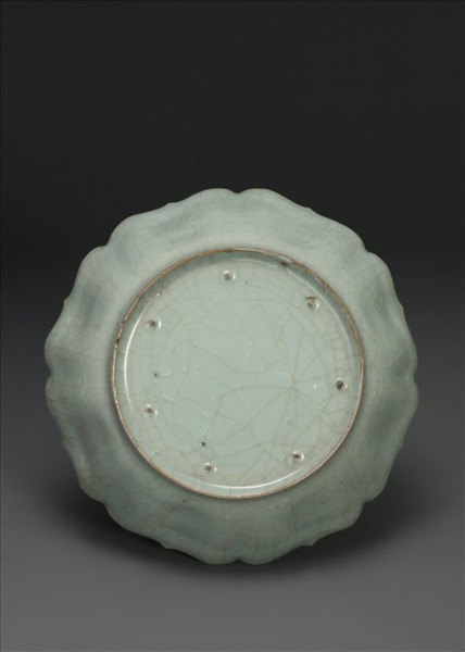 官窯 青瓷菱花式洗