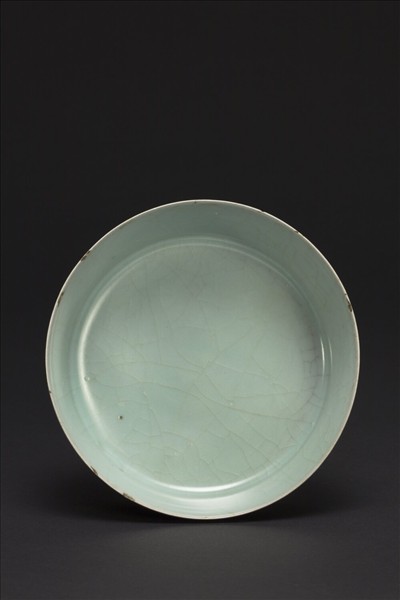官窯 青瓷圓洗(「正庵」銘)