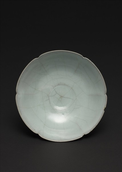 官窯 青瓷葵口碗