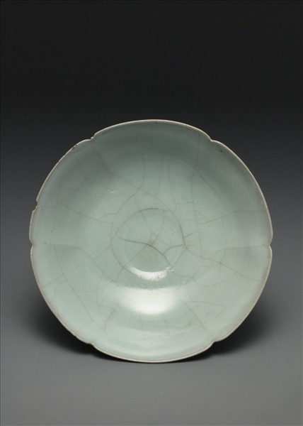 官窯 青瓷葵口碗