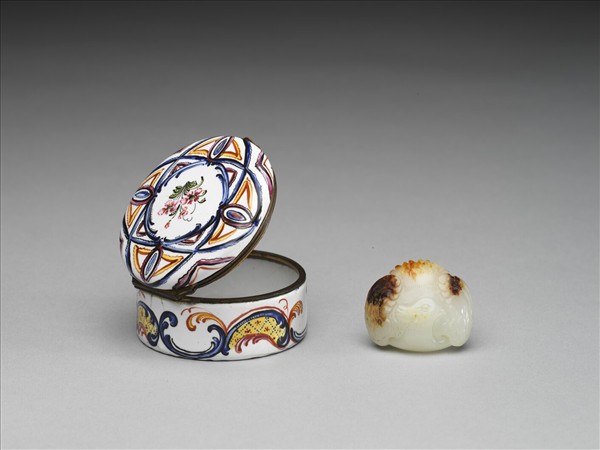 銅胎畫琺瑯雙層蓋鼻煙盒