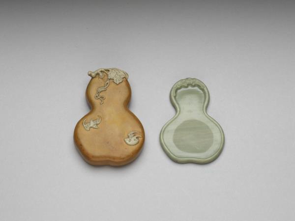 松花石蒲蘆式硯