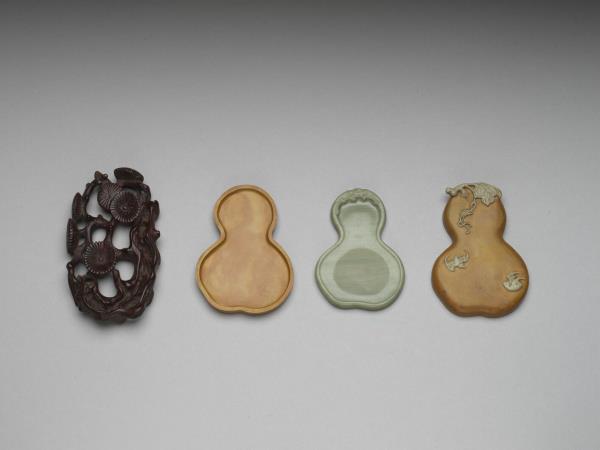 松花石蒲蘆式硯