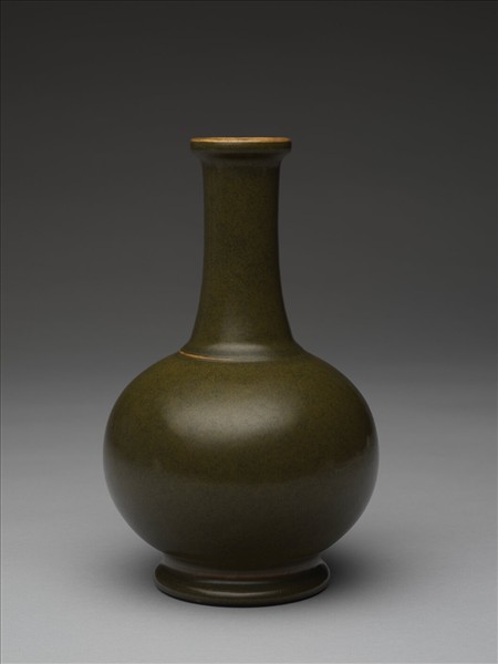 茶葉末釉長頸瓶