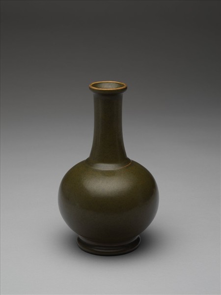 茶葉末釉長頸瓶