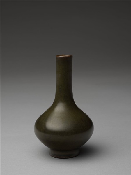 茶葉末釉長頸瓶